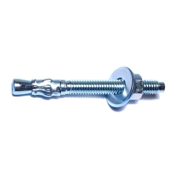 Midwest Fastener Wedge Anchor, 3/8" Dia., 3-3/4" L, Steel Zinc Plated, 50 PK 04125 - main